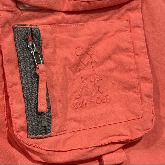 Pete & Greta Johnny Was 10 Unisex Orange Cargo Shorts Y2K Utility Edgy Pockets - Picture 5 of 8